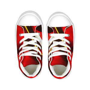 Red Dance Collection Kids Hightop Canvas Shoe