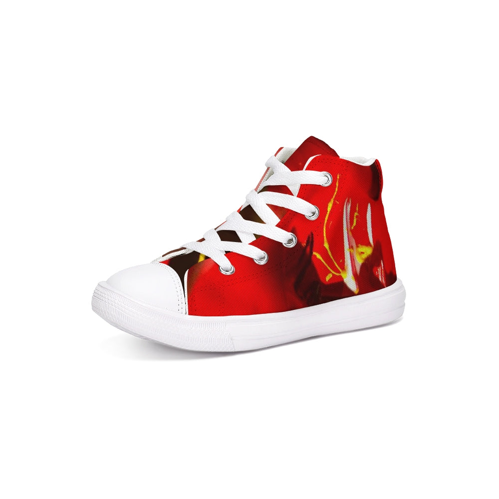 Red Dance Collection Kids Hightop Canvas Shoe