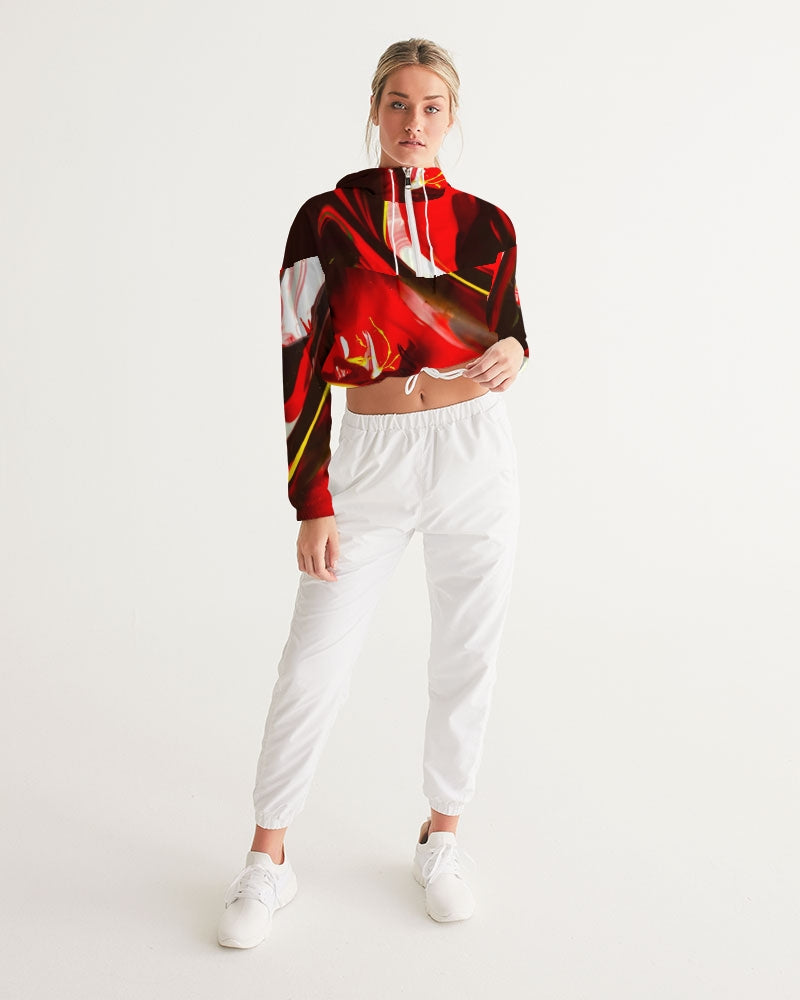 Red Dance Collection Women's Cropped Windbreaker