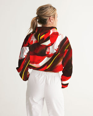 Red Dance Collection Women's Cropped Windbreaker