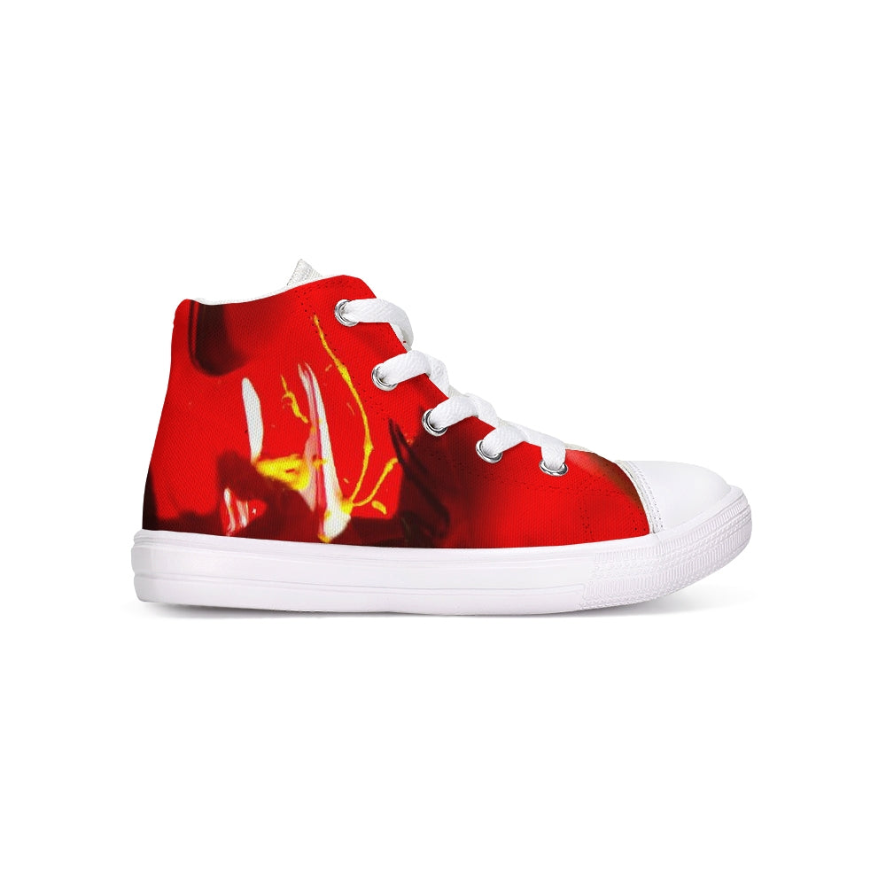 Red Dance Collection Kids Hightop Canvas Shoe