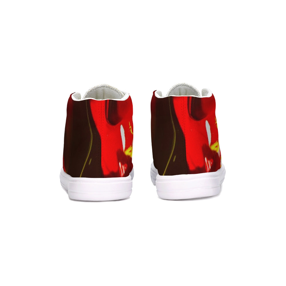 Red Dance Collection Kids Hightop Canvas Shoe