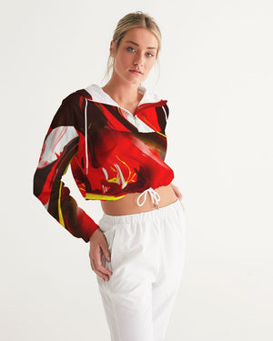 Red Dance Collection Women's Cropped Windbreaker