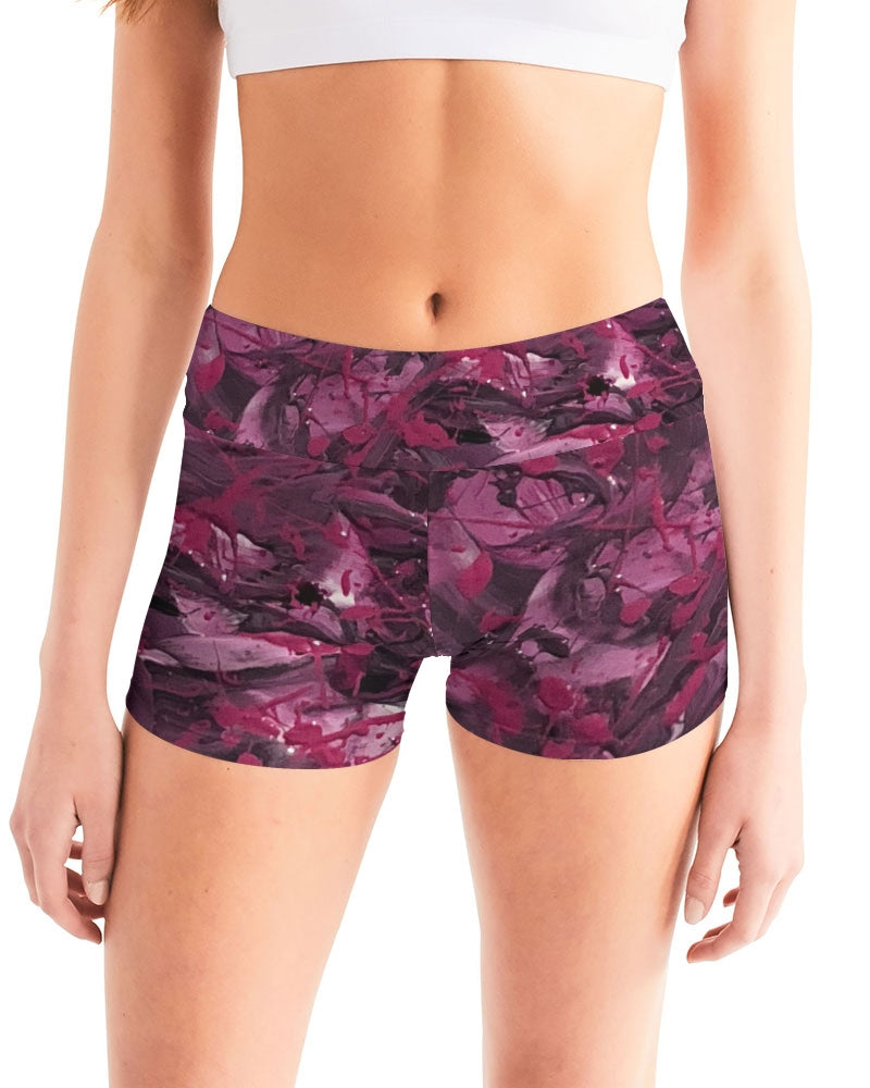 Violette Goddesses Women's Mid-Rise Yoga Shorts