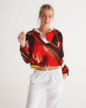 Red Dance Collection Women's Cropped Windbreaker