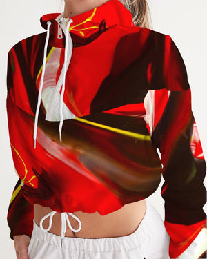 Red Dance Collection Women's Cropped Windbreaker