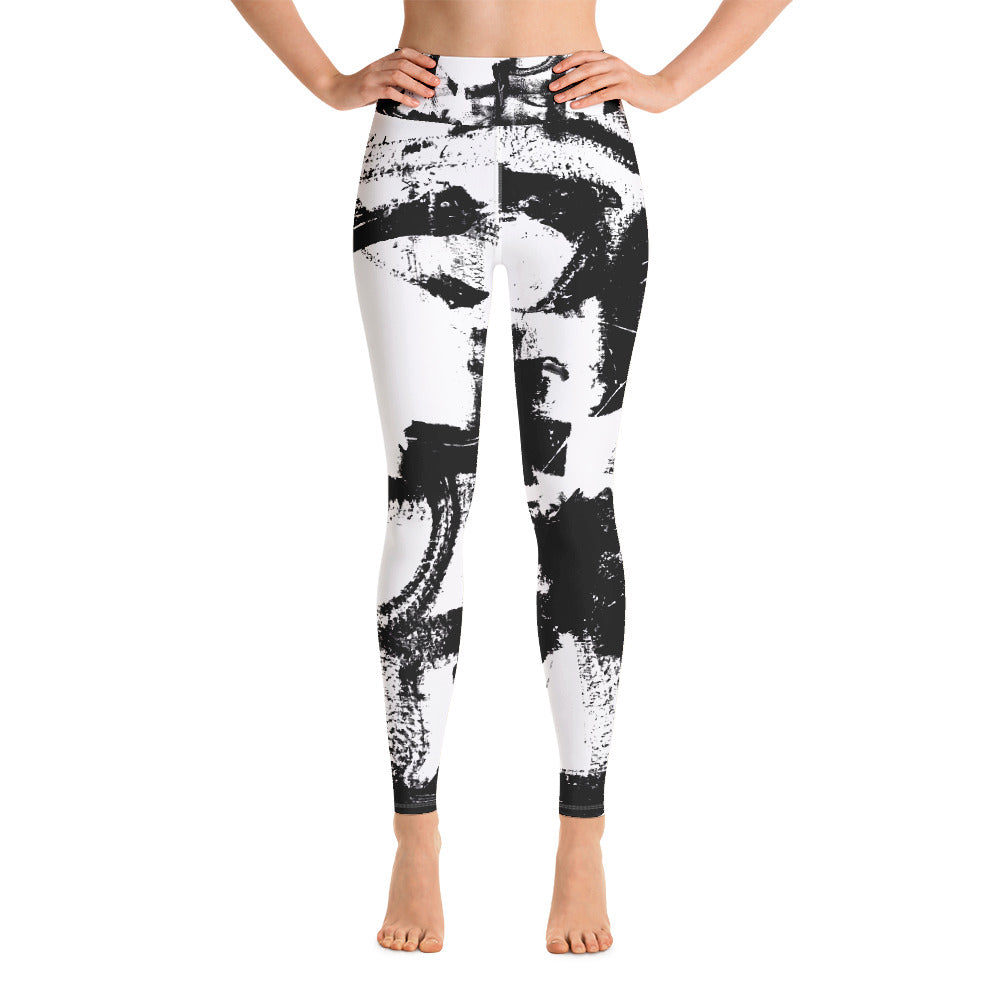 B&W ABSTRACT - Yoga Leggings